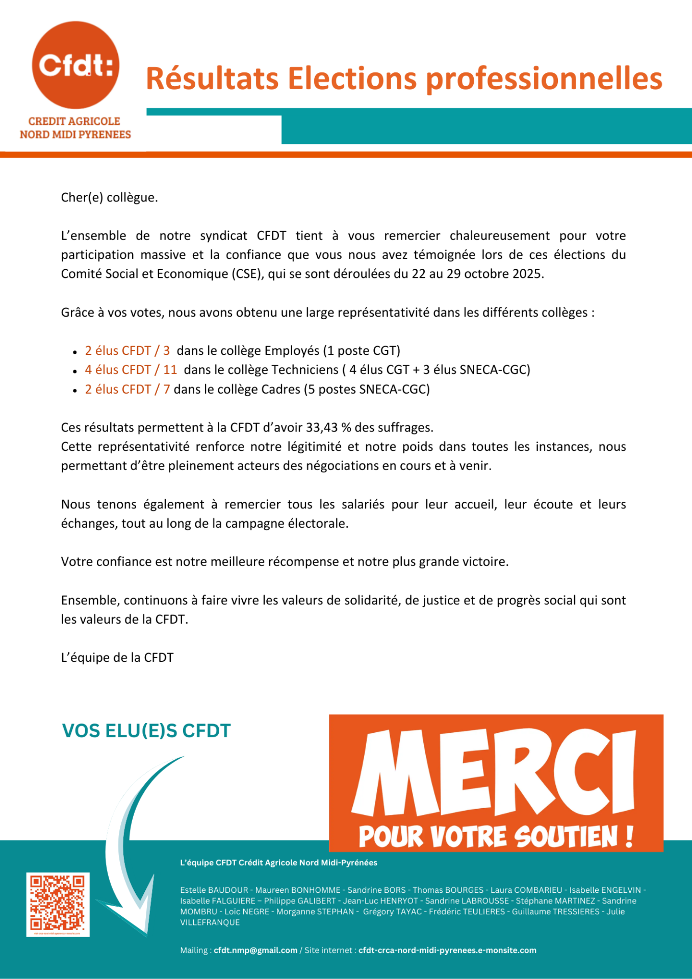 Fin du 1er tour elections professionnelles 4